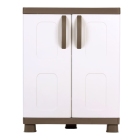 Ντουλάπα πλαστική με ράφια Ήβη μπεζ/λευκό 73x44x96εκ Homeplast A00672