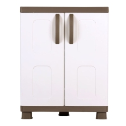 Ντουλάπα πλαστική με ράφια Ήβη μπεζ/λευκό 73x44x96εκ Homeplast A00672