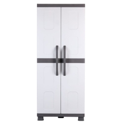 Ντουλάπα-παπουτσοθήκη πλαστική με ράφια Λητώ γκρι/ανθρακί 73x44x179εκ Homeplast A00675