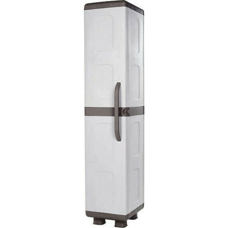 Ντουλάπα-παπουτσοθήκη πλαστική Νιόβη γκρι/ανθρακί 36x44x179εκ Homeplast A00663