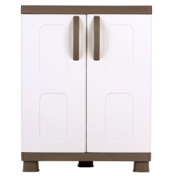 Ντουλάπα-παπουτσοθήκη πλαστική Λήδα μπεζ/λευκό 73x44x96εκ Homeplast A00660