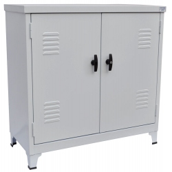 Ντουλάπα μεταλλική γαλβανιζέ με ράφια λευκή 100x45x100εκ 8198004