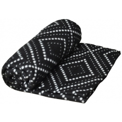 Κουβέρτα fleece διπλή μαύρο-λευκό 190x220εκ Sidirela E-3328