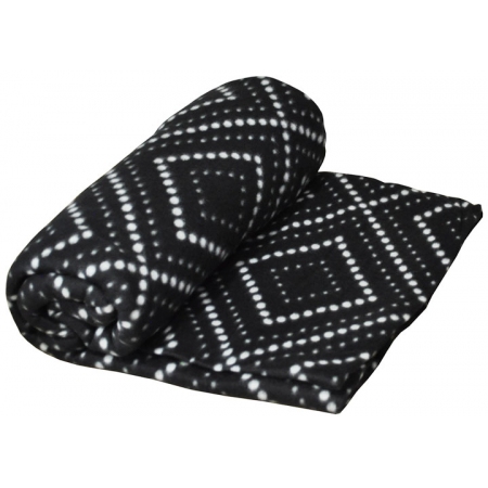 Κουβέρτα fleece διπλή μαύρο-λευκό 190x220εκ Sidirela E-3328