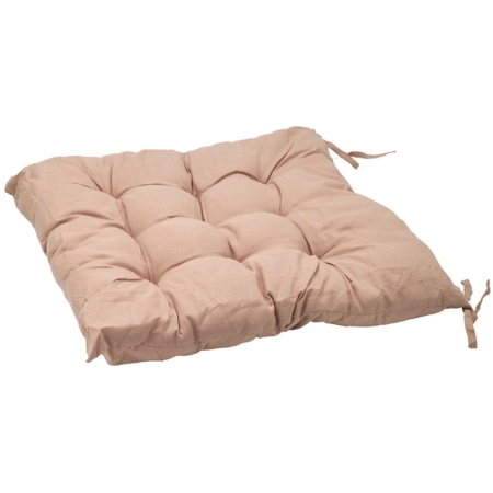 Μαξιλάρι καρέκλας υφασμάτινο μπεζ 40x40εκ Sidirela E-1311