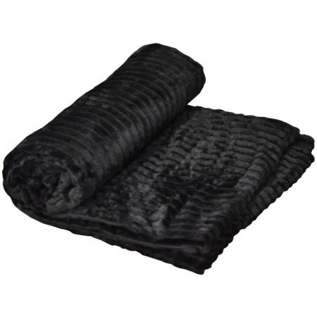 Κουβέρτα fleece διπλή μαύρη 150x220εκ Sidirela E-0968