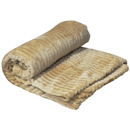 Κουβέρτα fleece διπλή μπεζ 150x220εκ Sidirela E-0968