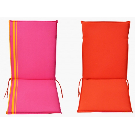 Μαξιλάρι καρέκλας διπλής όψεως υφασμάτινο φούξια-κόκκινο 44x94εκ Pol CUS-FOLD/ROC
