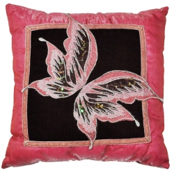 Μαξιλάρι υφασμάτινο Πεταλούδα φούξια 30x30εκ Pol 9112001