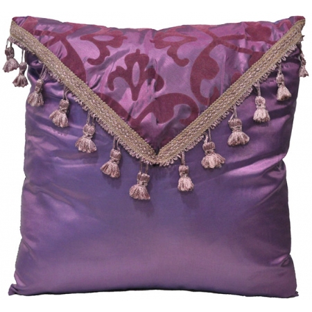 Μαξιλάρι υφασμάτινο Τρίγωνο μωβ 40x40εκ Pol 9112004