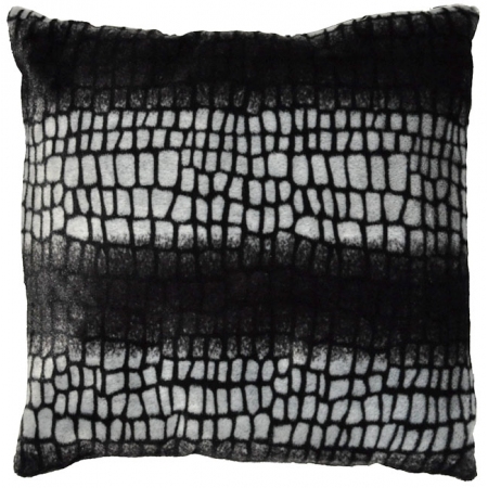 Μαξιλάρι υφασμάτινο Φίδι γκρι-μαύρο 45x45εκ Inart 3-40-575-0045