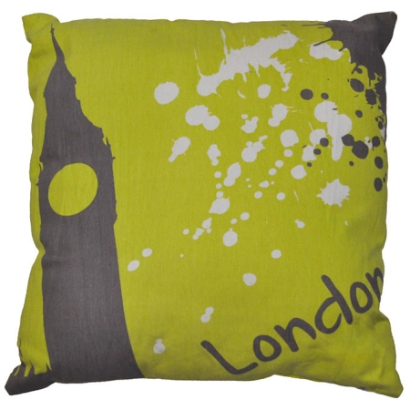 Μαξιλάρι υφασμάτινο London πράσινο 45x45εκ Inart 3-40-820-0003