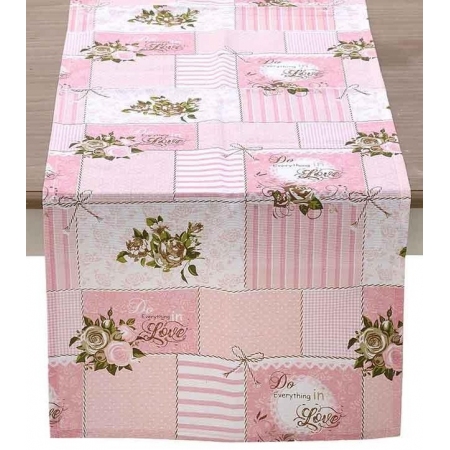 Τραβέρσα υφασμάτινη Λουλούδια ροζ 180εκ Click 6-40-121-0010